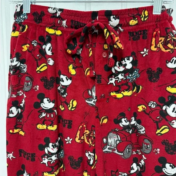 Disney Red Mickey Mouse Print Pajama Lounge Pants, Size Small (18-8) - Picture 2 of 12